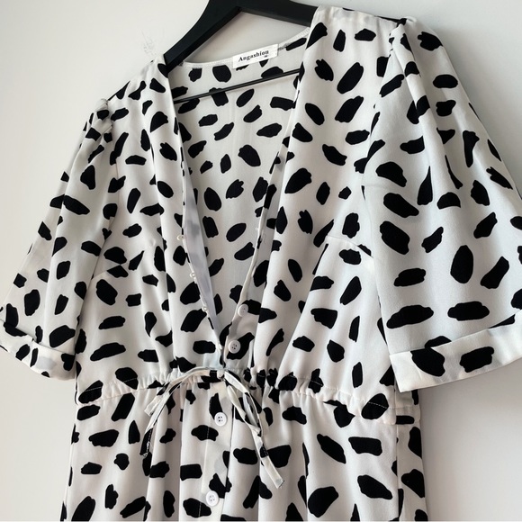 2/$20 Angashion Cow Print Mini Dress - Picture 10 of 16